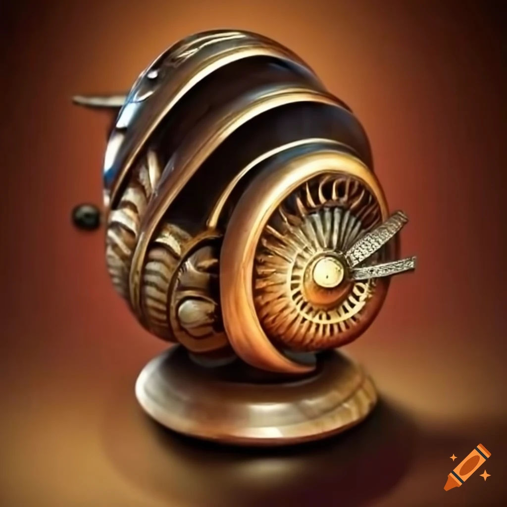 Wallpaper #7DE0NZMB5zzyi_yYk1WD222 Steampunk Art Deco Style Snail Machines