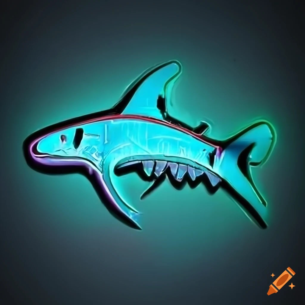 Wallpaper #I6WROJMBVBiSkHCaw440264 Neon Cyberpunk Keyboard with Shark Logo on Craiyon