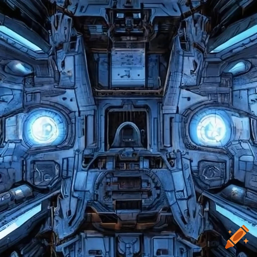 Wallpaper #r7gj2JIBJvJKYCmEhOZY99 Blueprint of a Spaceship Interior on Craiyon
