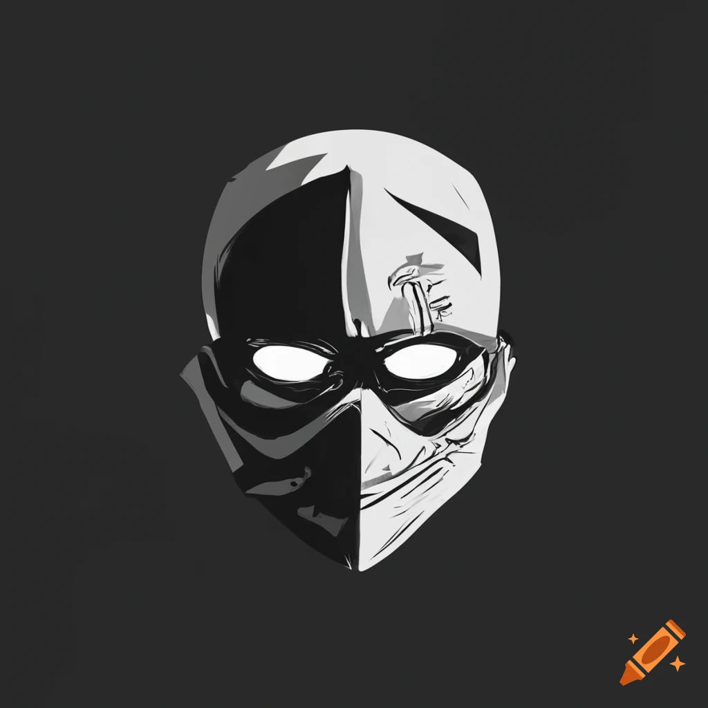 Wallpaper #SUArMZMBJhL2WPbazcVW5 Monochrome Cyberpunk Ninja Mask Logo Design on Craiyon