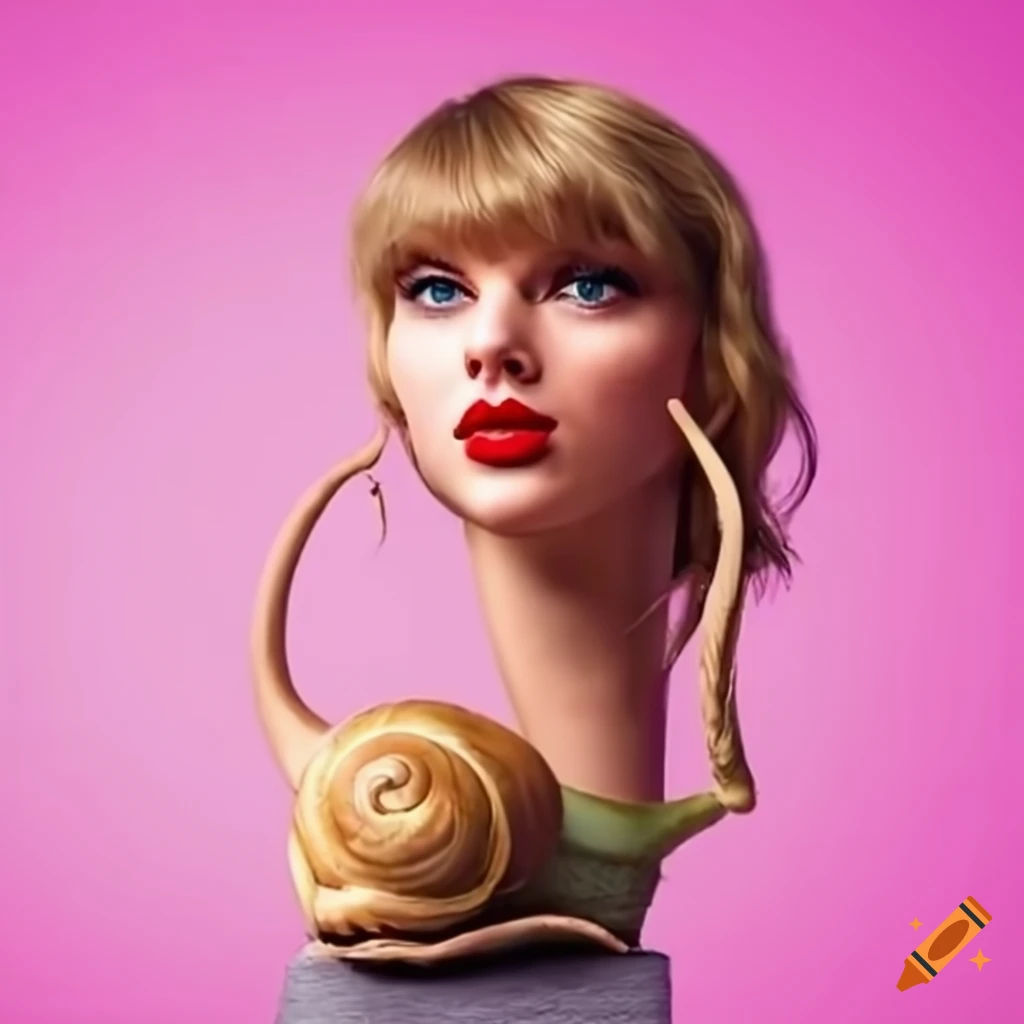 Wallpaper #7DE0NZMB5zzyi_yYk1WD426 Taylor Swift with a Giant Snail on Craiyon