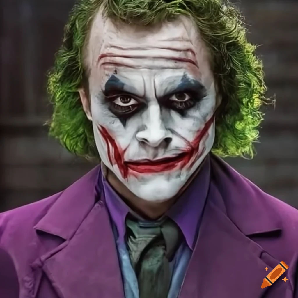 Wallpaper #-dt2XZcBzF5tfotJT-Ps29 The Iconic Portrayal of the Joker by Heath Ledger on Craiyon