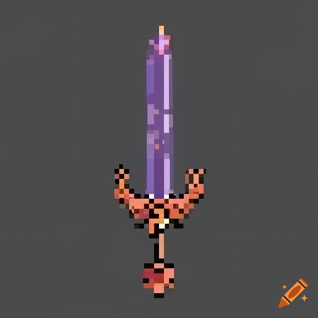 Wallpaper #xRdlPpMBPLD5_VENqd9N214 Long Sword with Red Crystal Blade Pixel Art