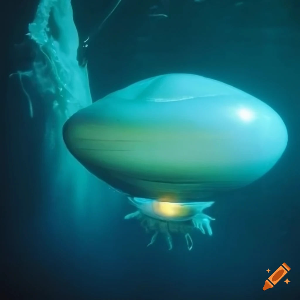 Wallpaper #S2ej65IBSpphPi3-z00p311 An Inflatable Retro Ufo Diving Underwater Pacific Ocean Underwater