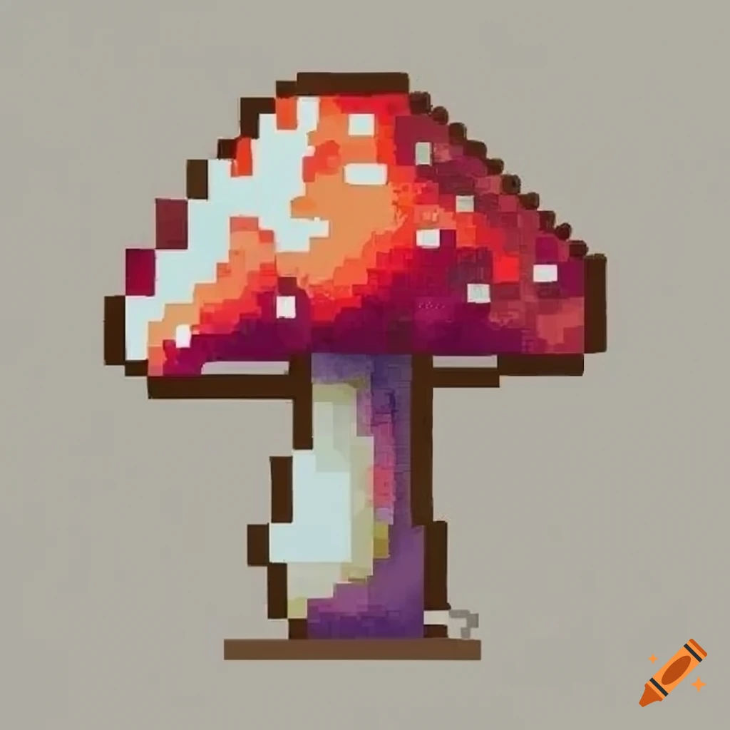 Wallpaper #1Gc765IBSpphPi3-00r667 Pixel Art Mushroom on Craiyon
