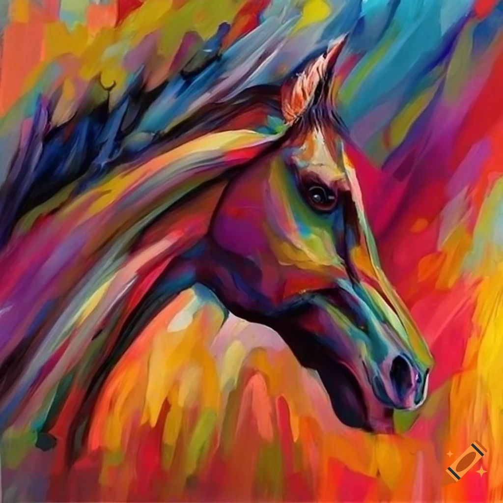 Wallpaper #2Gdl5pIBSpphPi3-lzJ5285 Abstract Paintings of Horses on Craiyon