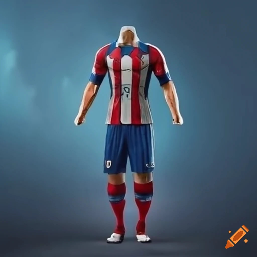 Wallpaper #-DF3NZMB5zzyi_yYN1b-149 Realistic Football Jersey Inspired by Captain America on Craiyon