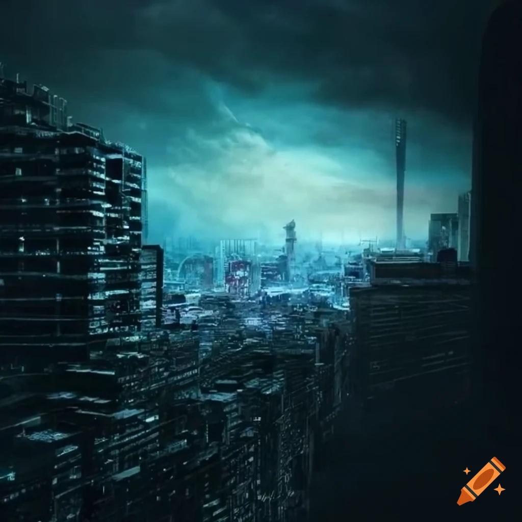 Wallpaper #NWcH9pIBSpphPi3-kYJt183 Dystopian Cyberpunk Artwork of a War Torn World on Craiyon