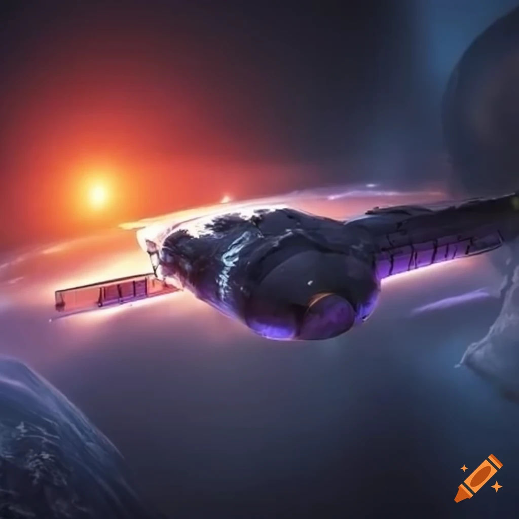 Wallpaper #ZxqtTZMB1yWOL4qgAXwE415 Rear View of a Fast Spaceship