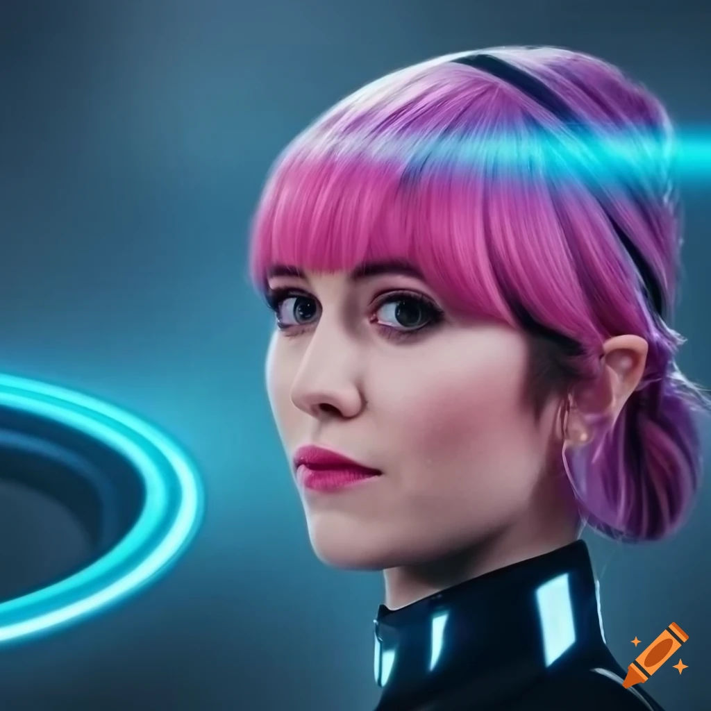 Wallpaper #iGc2-5IBSpphPi3-u5PV246 Cosplay of Mary Elizabeth Winstead as Tron Legacy Character on Craiyon
