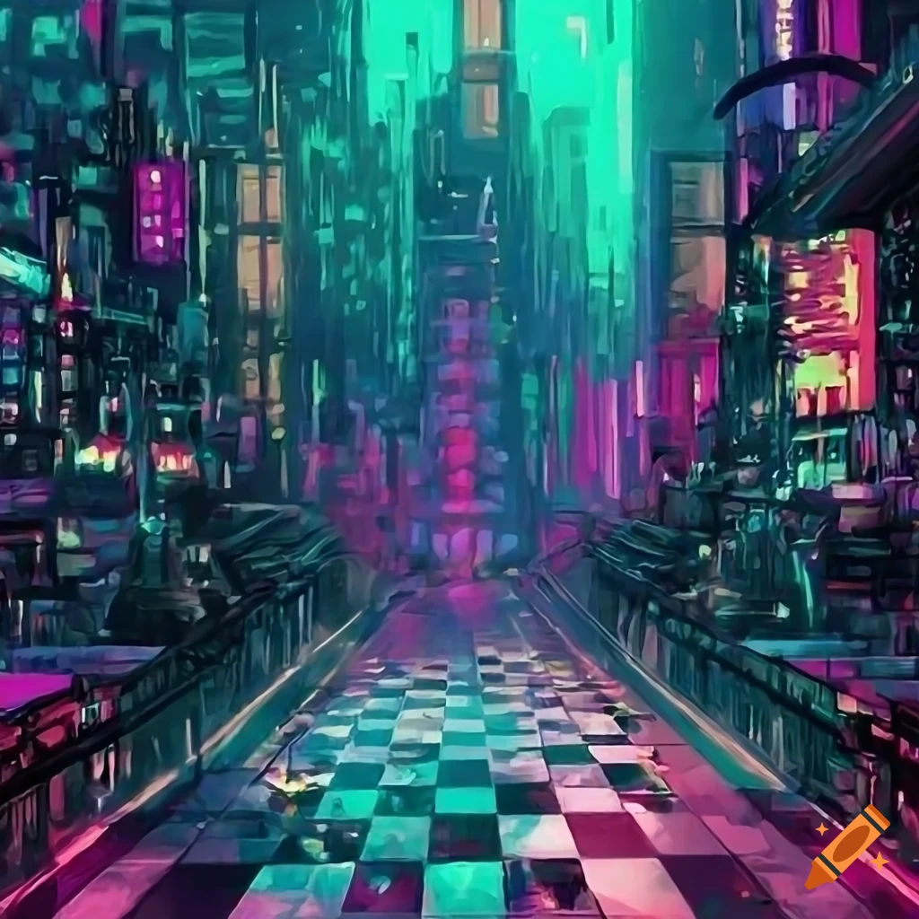 Wallpaper #IwNKY5MBpyOg8YnEldVx274 Cyberpunk Themed Bookstore on Craiyon
