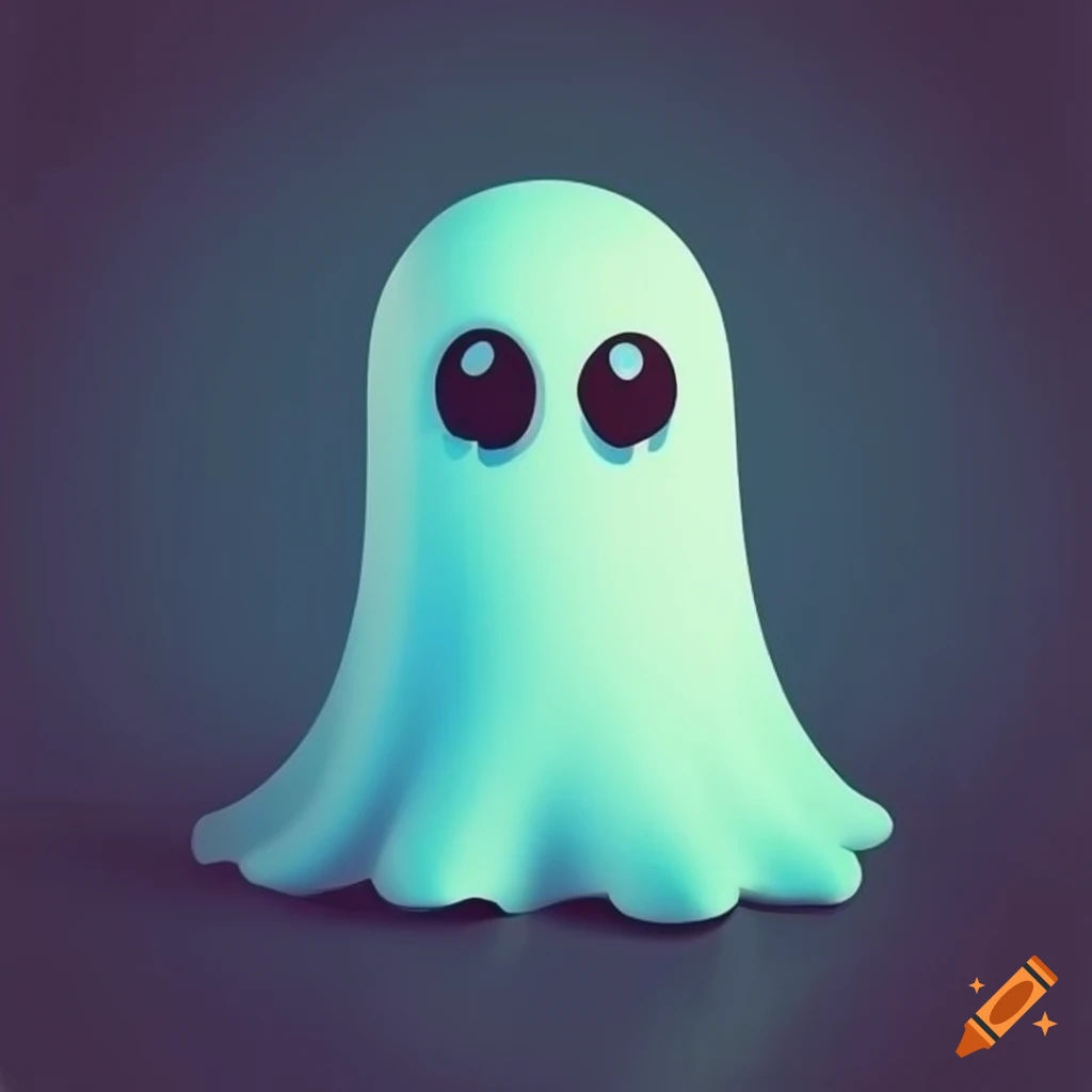 Wallpaper #Fmdx5pIBSpphPi3-DjO-371 Retro Cute Ghost Illustration