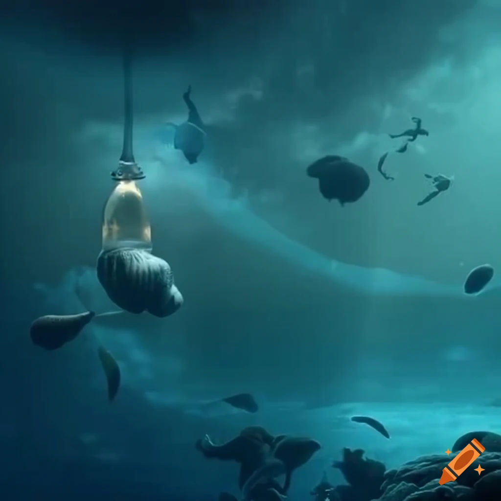 Wallpaper #CYLkP5MB0GiFKesMXMC_275 Cinematic Rendering of an Elixir Bottle in the Ocean on Craiyon