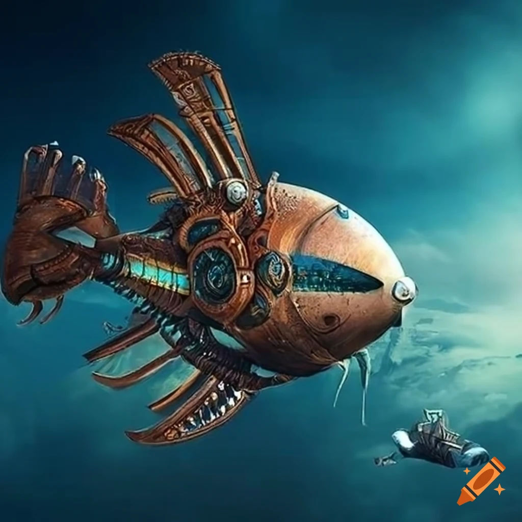 Wallpaper #y2gfHJMBSpphPi3-gSGc170 Steampunk Airships Flying in the Sky on Craiyon