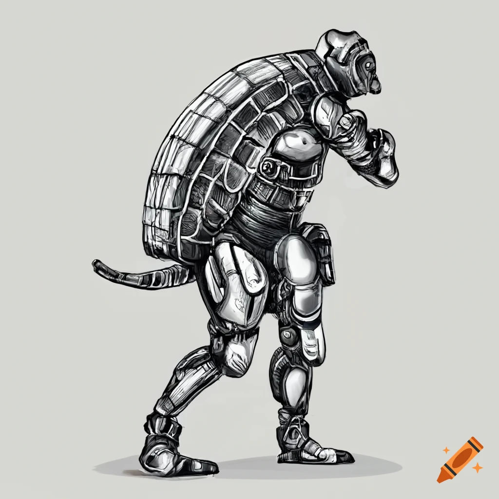 Wallpaper #KO9sS5MBMN-XEVvVwjtk11 Cyberpunk Snapping Turtle Wearing Futuristic Armor