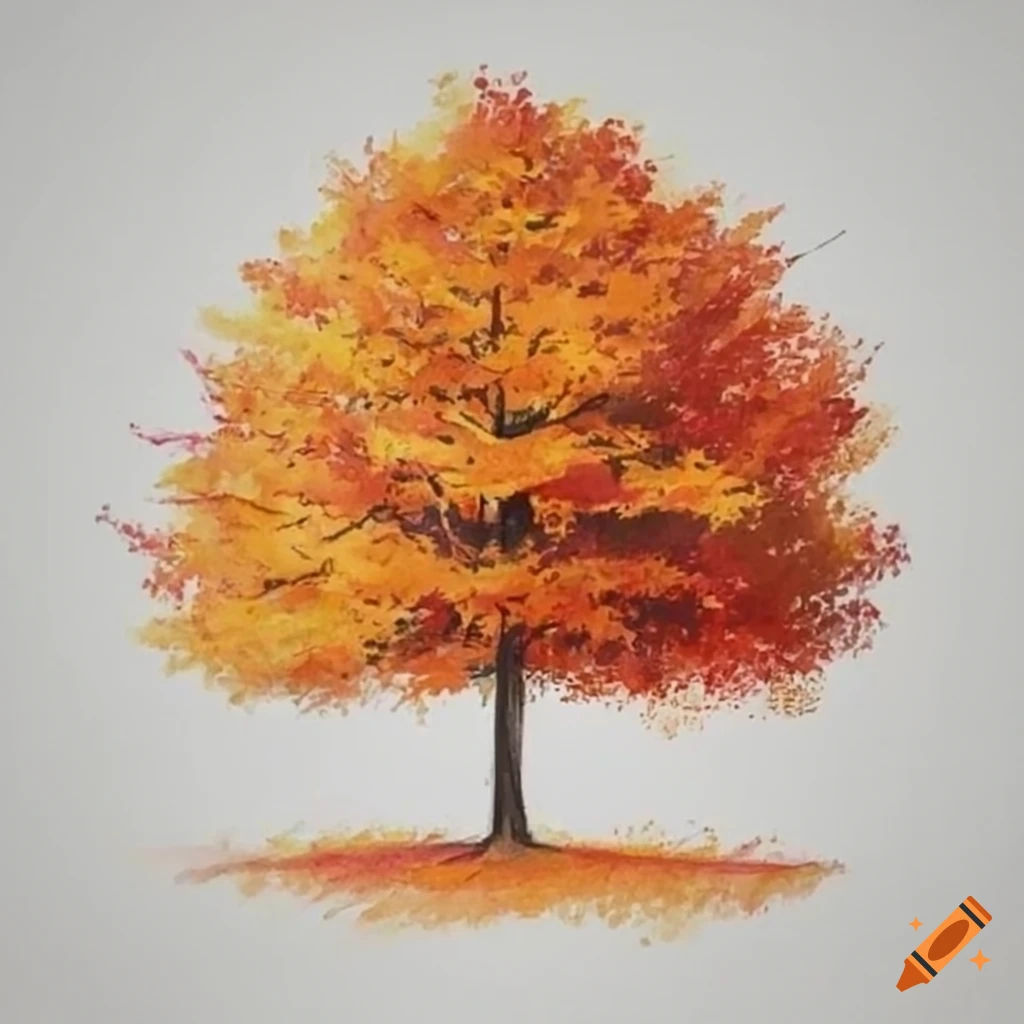 Wallpaper #BWgvFZMBSpphPi3-Zwec78 Minimalist Pencil Sketch of Maple Trees in Autumn