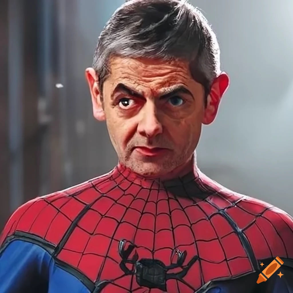 Wallpaper #v2hdGpMBSpphPi3-TBuD366 Rowan Atkinson Dressed as Spiderman Without Mask