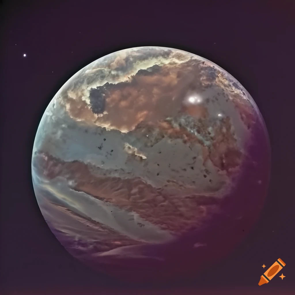 Wallpaper #h2jeIZMBSpphPi3-BDEJ376 Photograph of a Sci Fi Desert Planet at Night on Craiyon