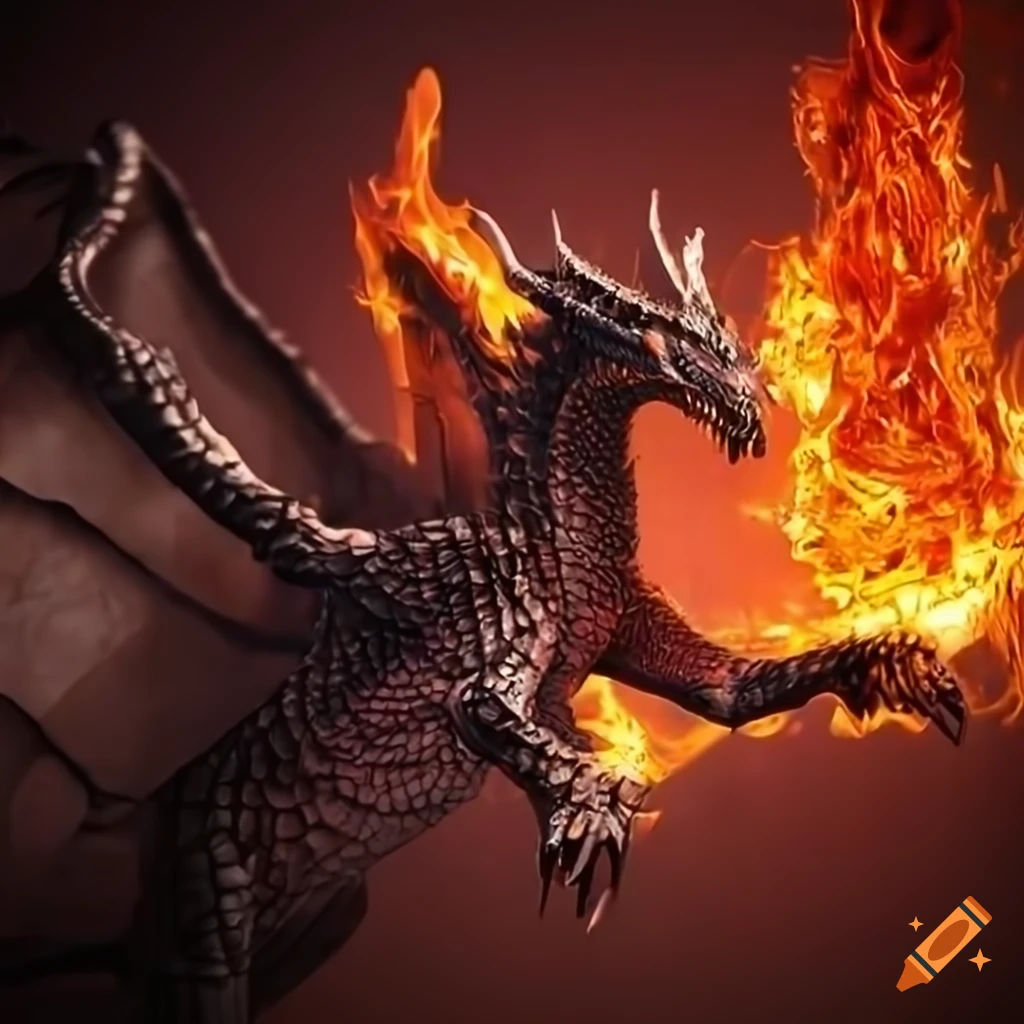 Wallpaper #uGeq85IBSpphPi3-JHaQ265 Photorealistic Dragon Made of Fire and Ice on Craiyon