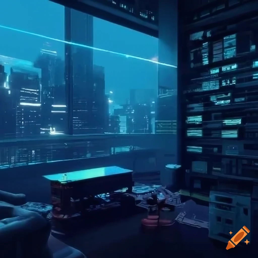 Wallpaper #1ZmUP5MBUcASHT6n08wp140 Cyberpunk City Room with a View on Craiyon