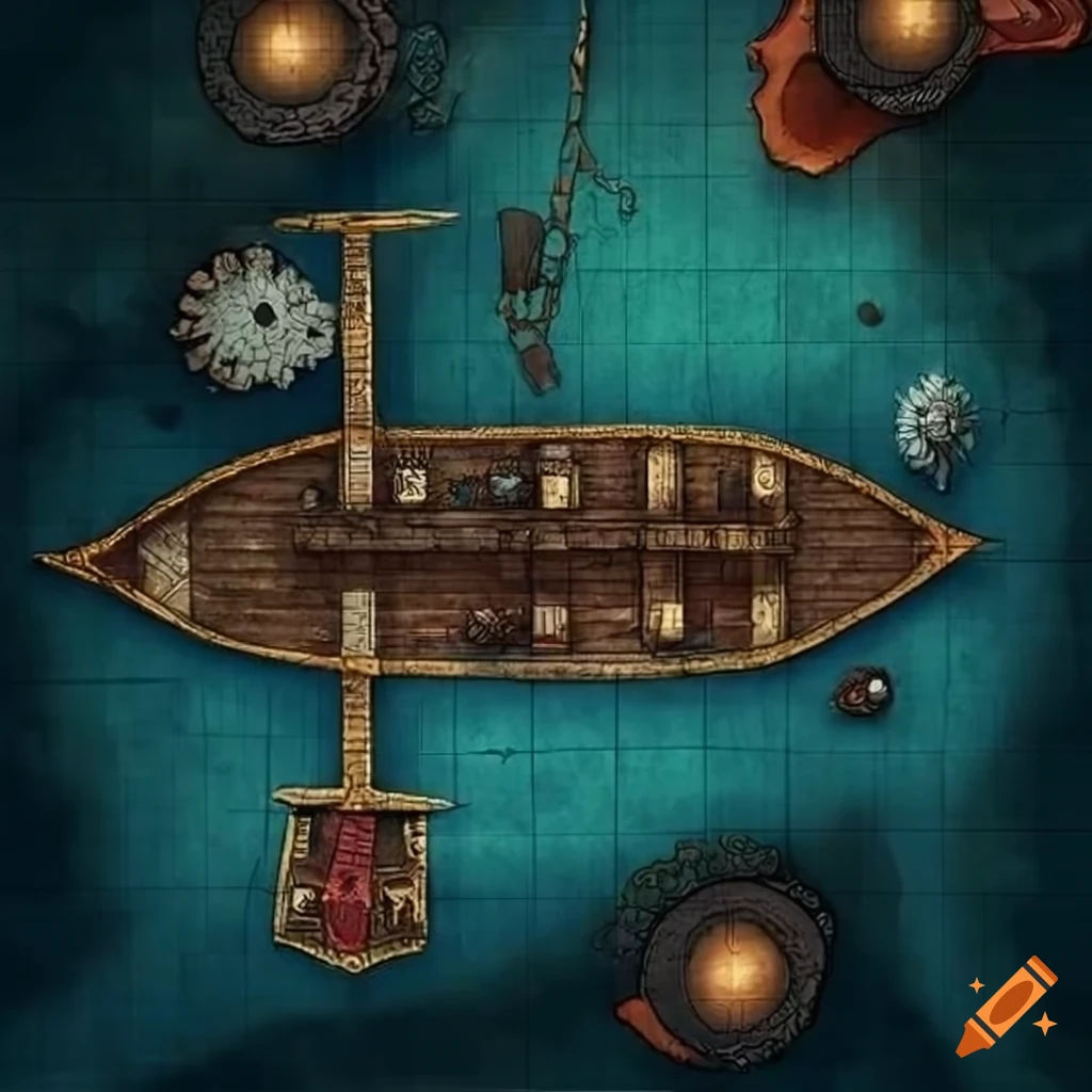 Wallpaper #0qerMpMBlSzal8H17tvu196 Pirate Ship Dnd Map on Craiyon