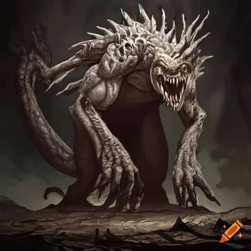 Wallpaper #dblo3ZIBJvJKYCmEAwDd80 Concept Art of a Monster on Craiyon