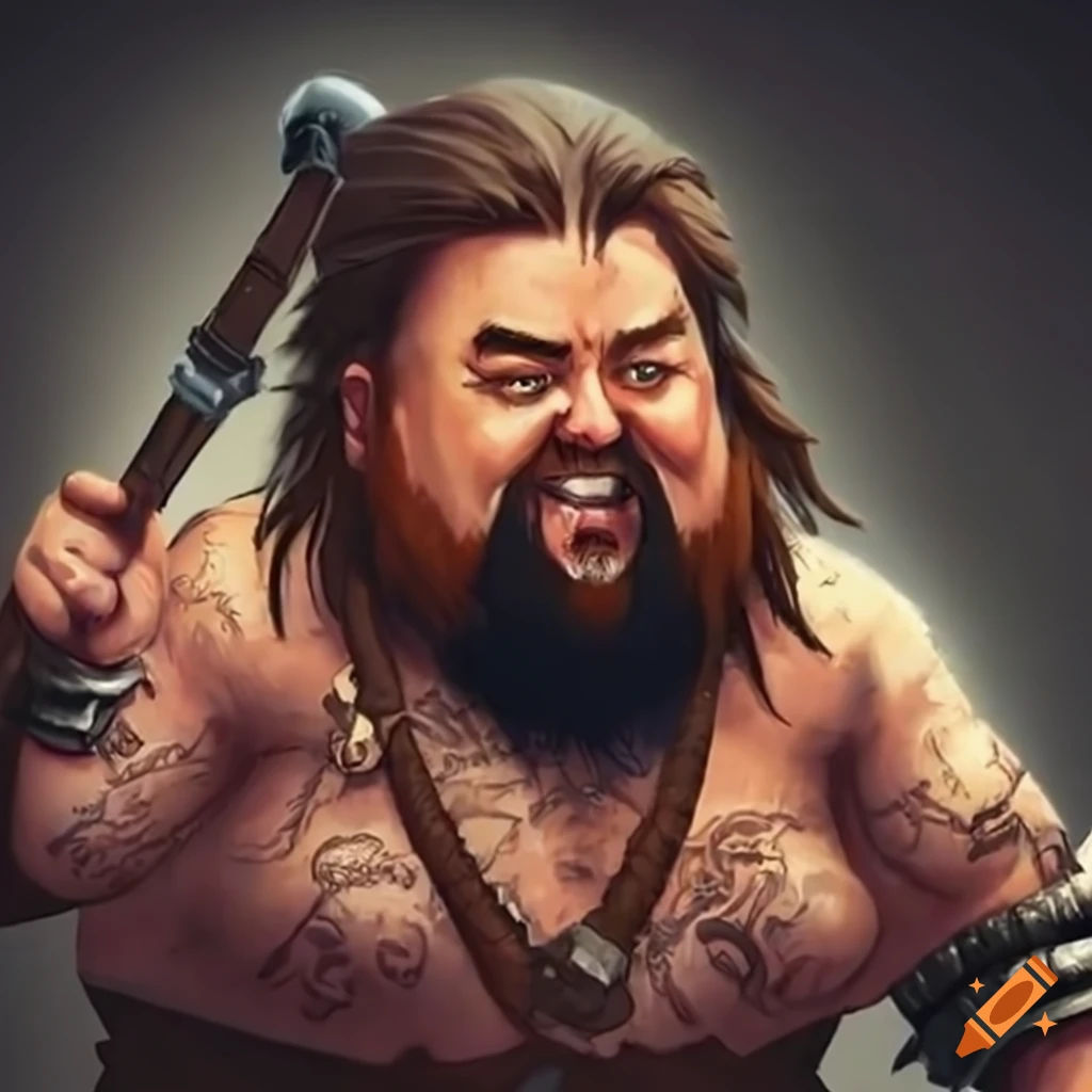 Wallpaper #avA6gJcBi4JM6agGWiFc82 Chumlee from Pawn Stars as a Dwarf Barbarian