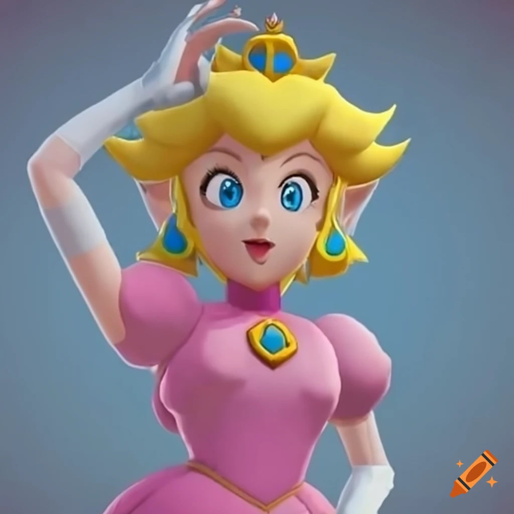 Wallpaper #9mc7_pIBSpphPi3-XJ6t485 Princess Peach and Link in Costume Swap on Craiyon