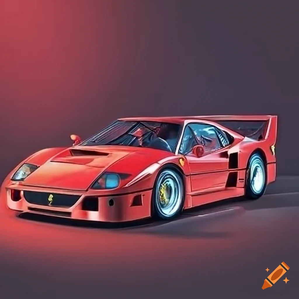 Wallpaper #IWjiG5MBSpphPi3-pyG6370 Ferrari F40 on Craiyon