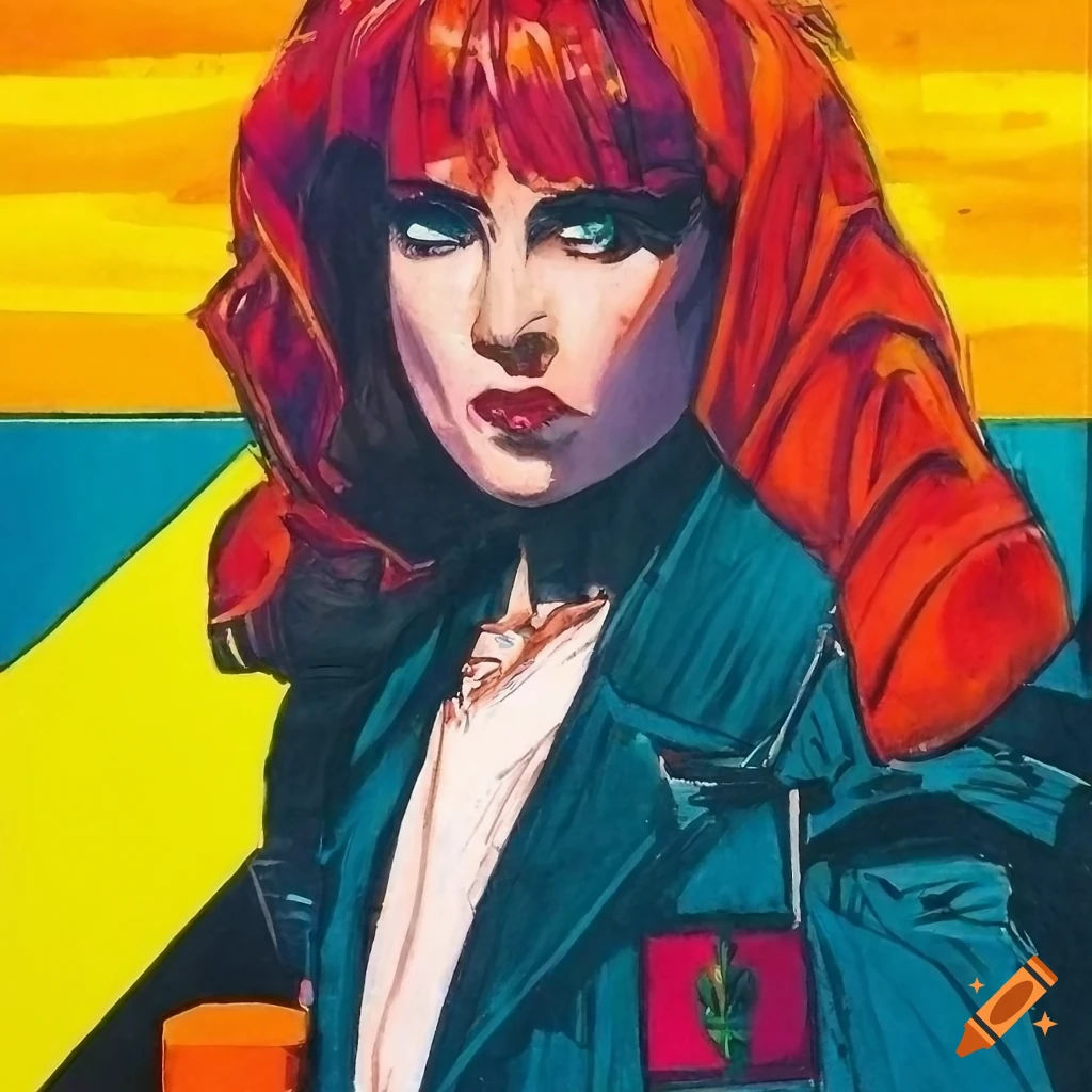 Wallpaper #_2cg85IBSpphPi3-n3Or289 Neo Noir Cyberpunk Illustration with a Pensive Look on Craiyon