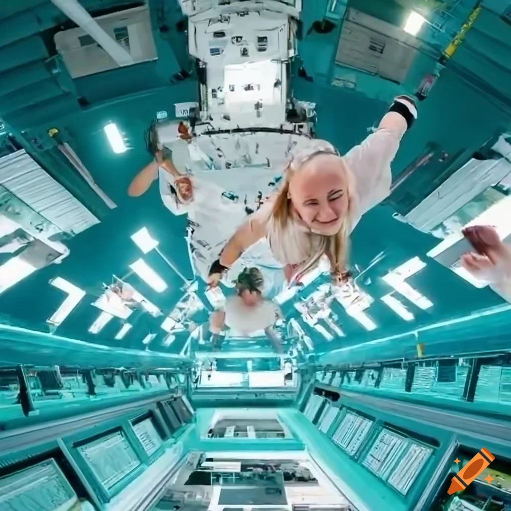 Wallpaper #mandiJcBxbDgA0Rlw-_q148 Floating in Zero Gravity Inside a Space Station