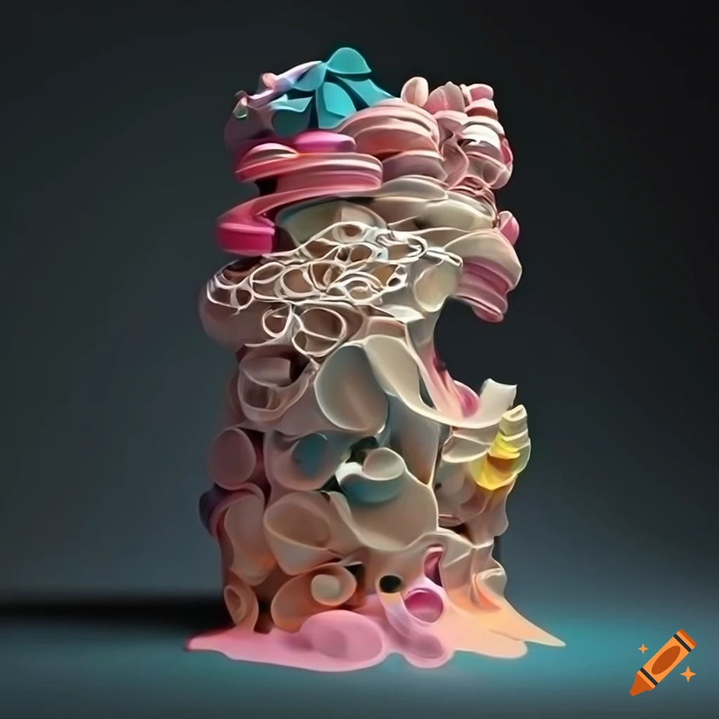 Wallpaper #i2hpFpMBSpphPi3-fwvy261 Colorful Abstract Sculpture Representing Imagination