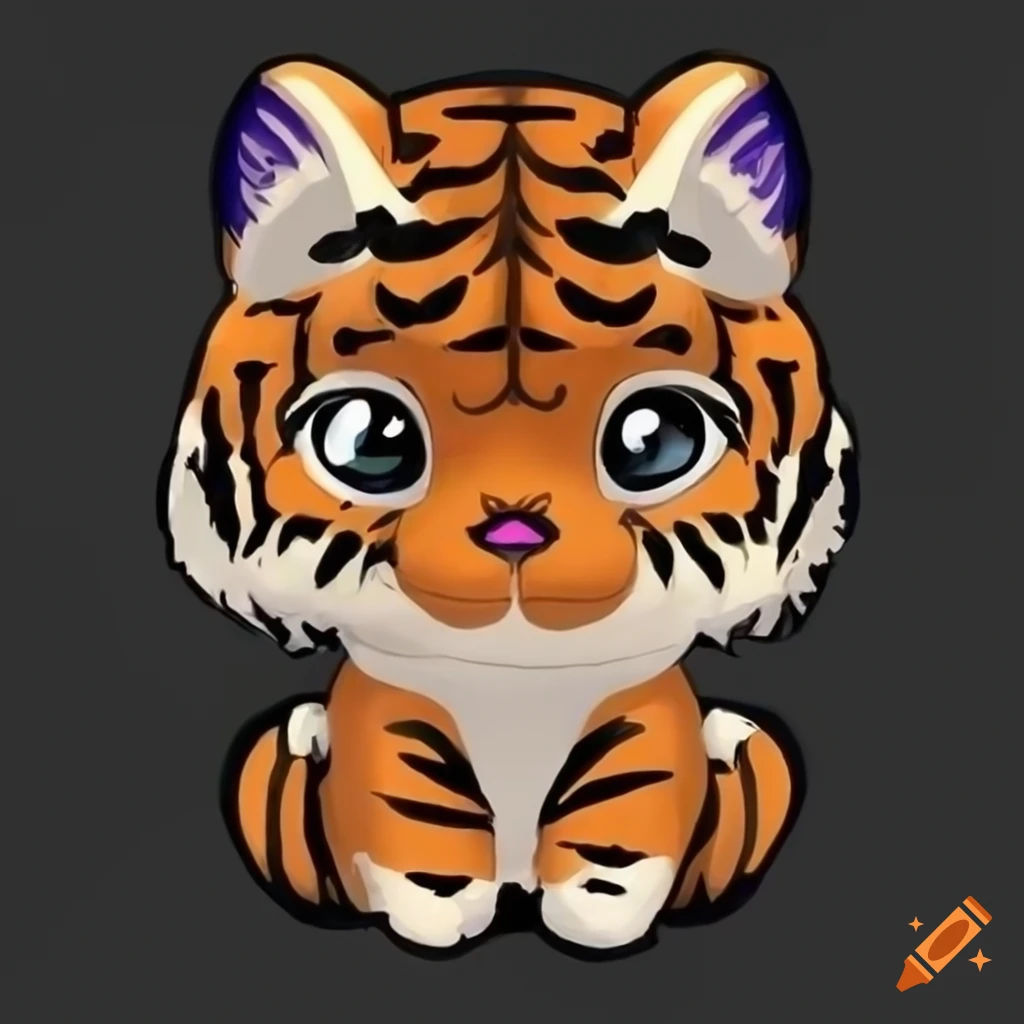 Wallpaper 9170c Chibi Tiger Illustration HD Wallpaper 9170c