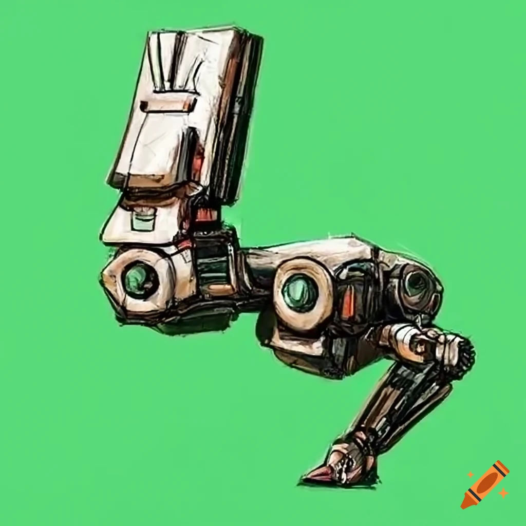 Wallpaper #m0ARMJMBJhL2WPba_L8Z81 Sketch Art of a Chunky Metal Robot Arm on Craiyon