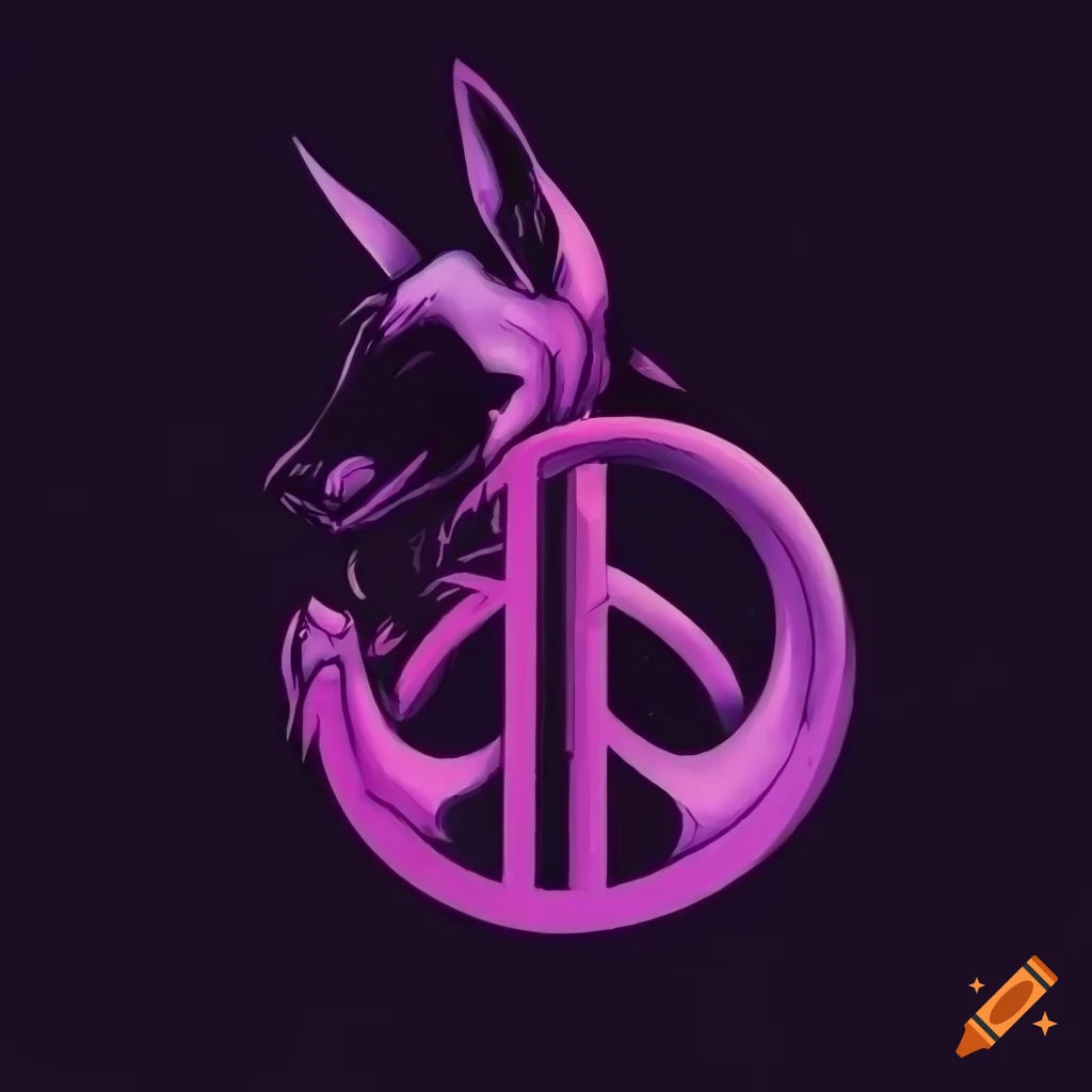 Wallpaper #8UCuL5MBJhL2WPbau73359 Monochromatic Cyberpunk Band Logo with a Mysterious Fox