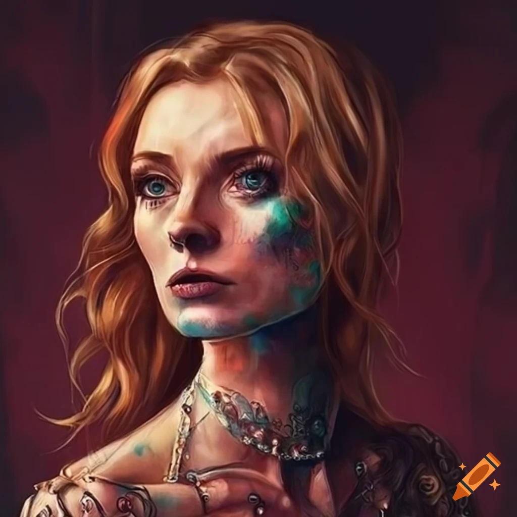 Wallpaper #7FhBNJMBzN9vxX34ITuA270 Captivating Artwork Featuring Myanna Buring and Symbols on Craiyon