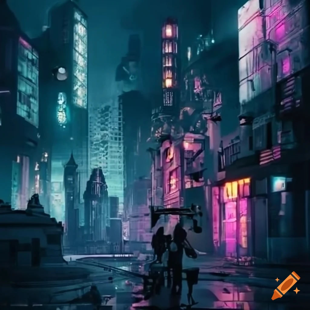 Wallpaper #EmhwFZMBSpphPi3--whP75 Cyberpunk Cityscape Artwork on Craiyon