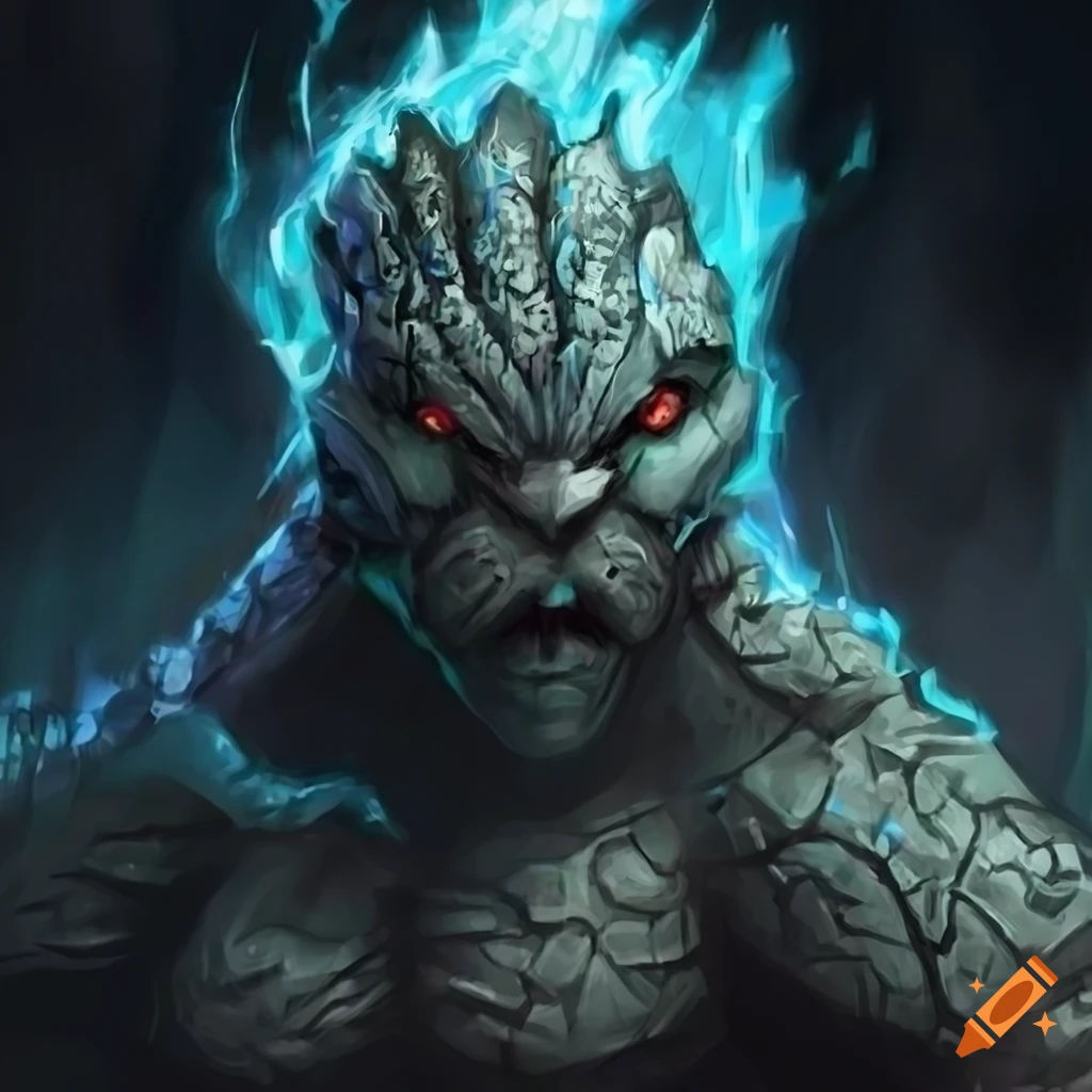 Wallpaper #8mfKDpMBSpphPi3-Qevh63 Concept Art of a Stone Elemental Portrait