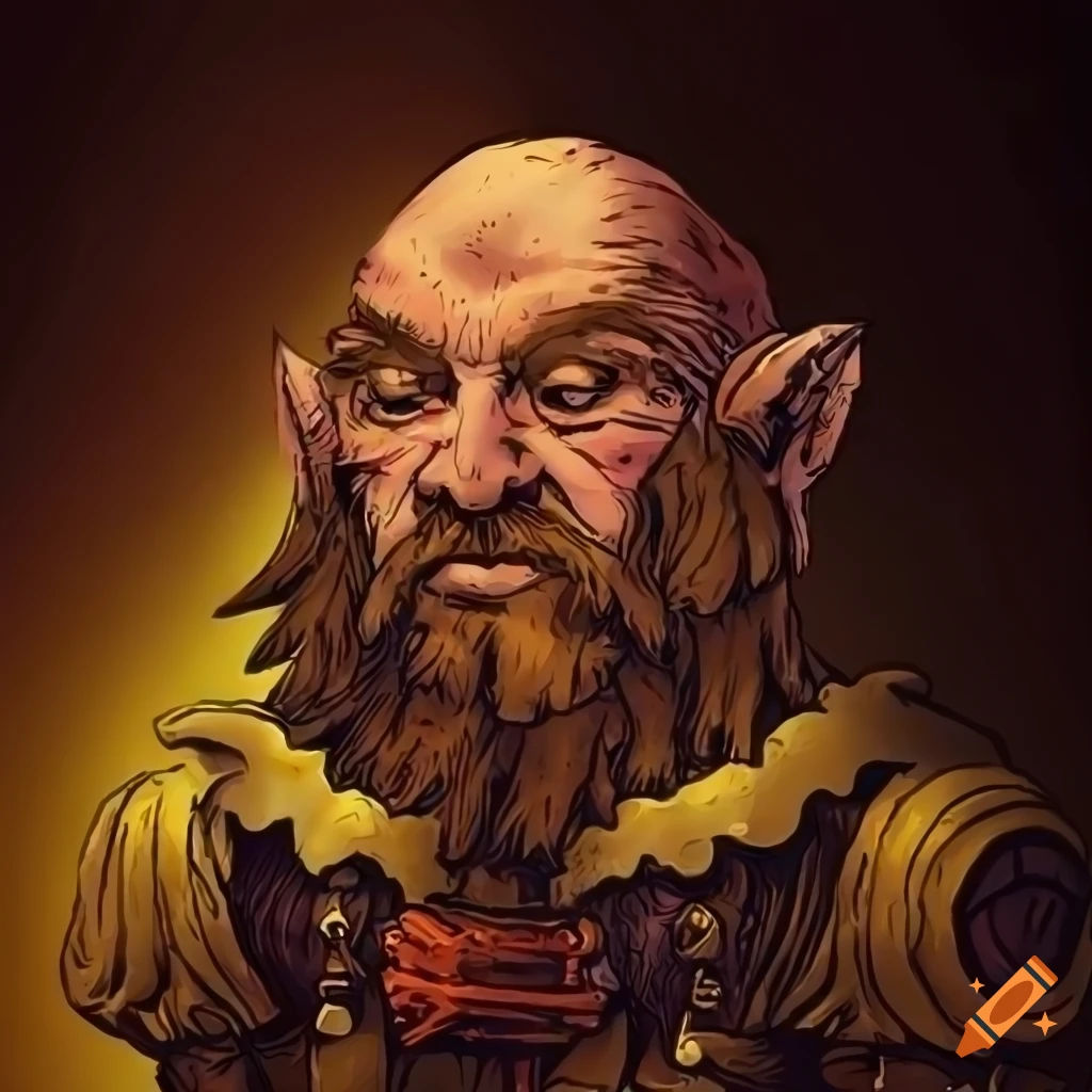 Wallpaper #avA6gJcBi4JM6agGWiFc38 Vintage Comic Book Style Portrait of a Dwarf King on Craiyon