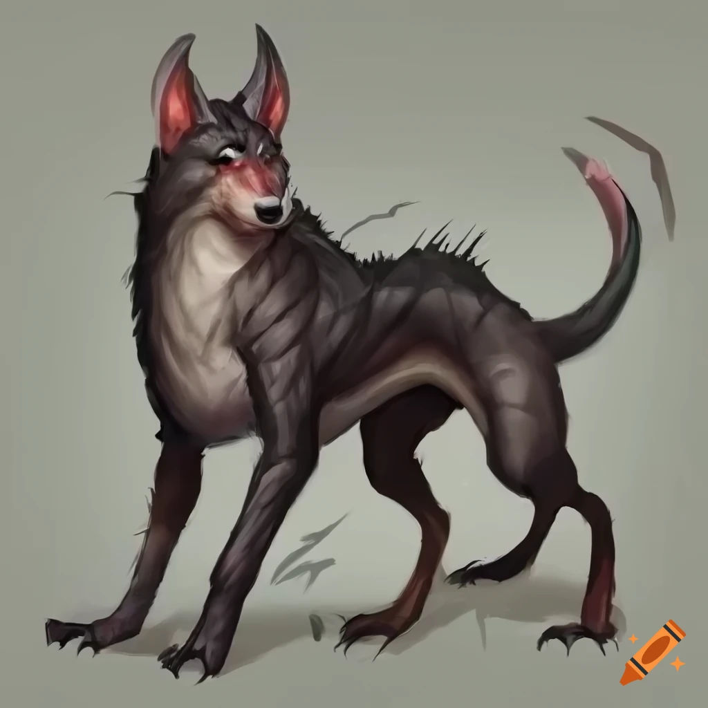 Wallpaper #dfTIOpMBKFX8bn3roXlL297 Art of a Wolf Bat Hybrid Creature with a Flat Face