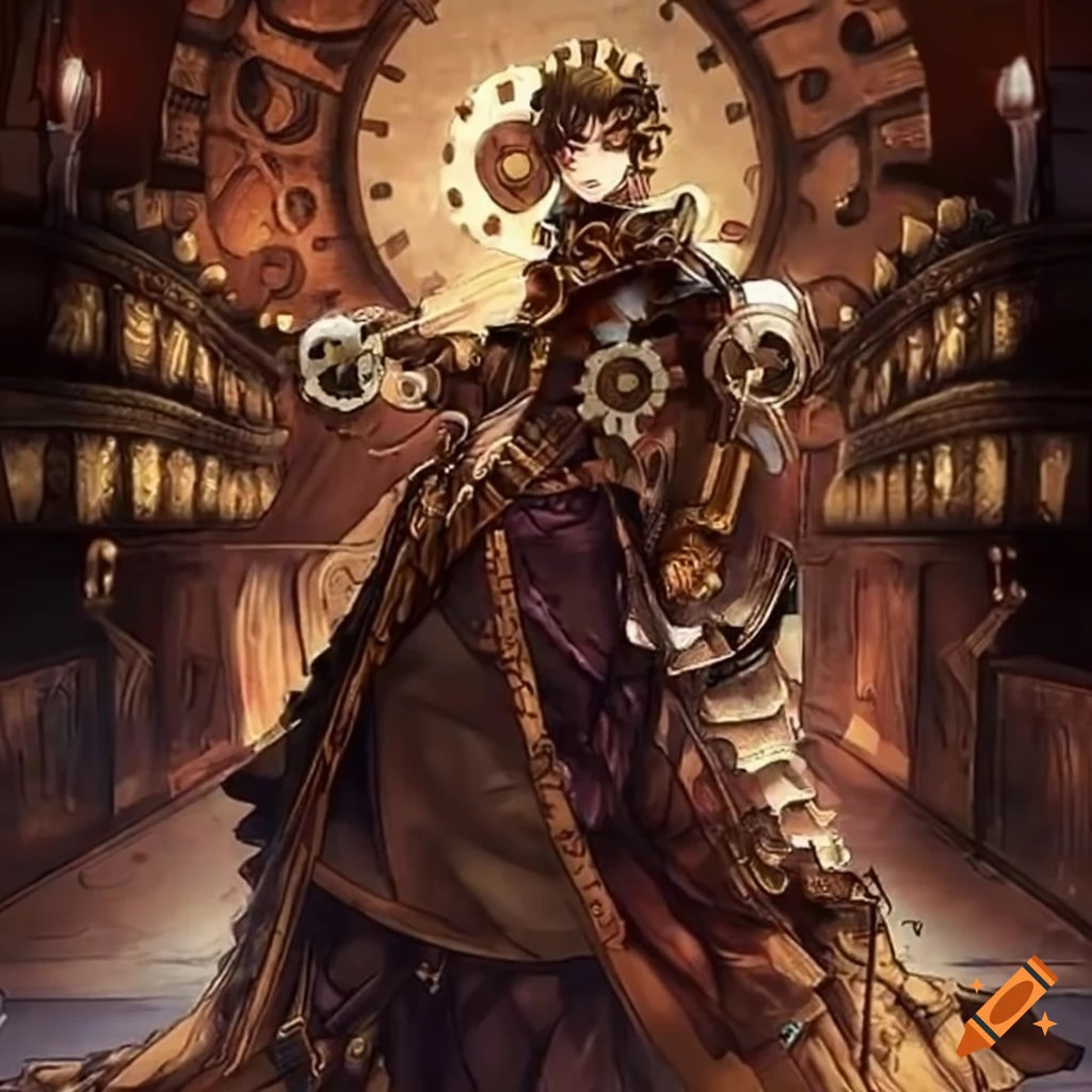 Wallpaper #5mh2HJMBSpphPi3-syIJ233 Image of a Fearless Young King in Steampunk Attire