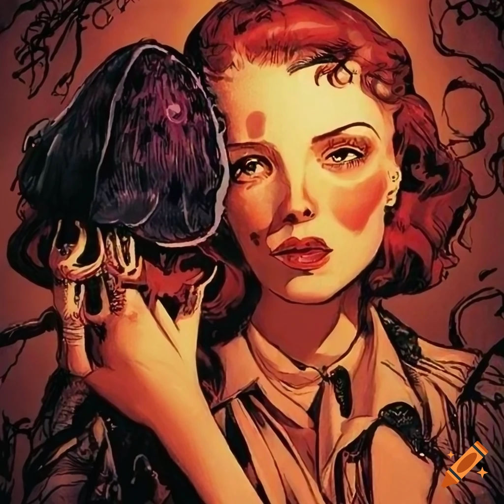 Wallpaper #x--qS5MBMN-XEVvVnztn394 Graphic Novel Villainess from Kalahari Mountain Lodge on Craiyon