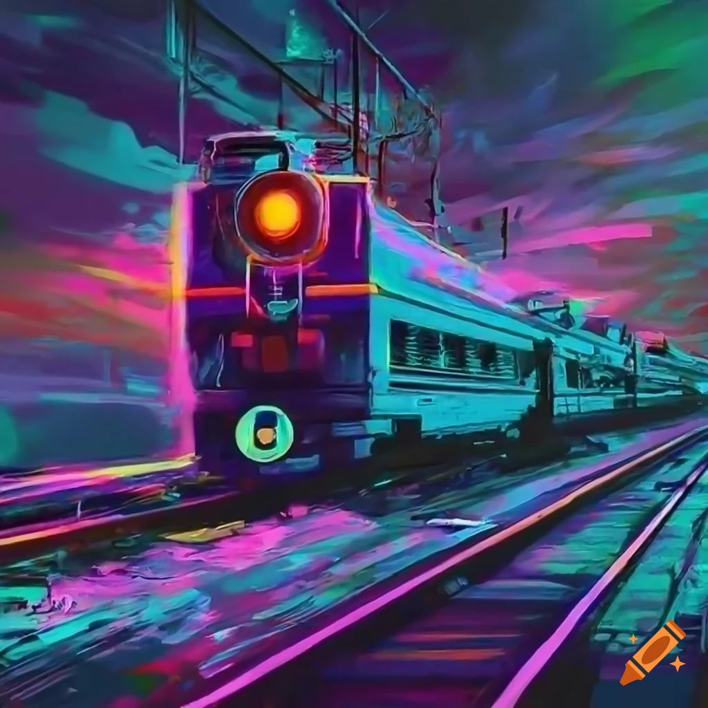 Wallpaper #3WgGIJMBSpphPi3-UCyv287 Retro Futuristic Travel Poster Featuring Shinkansen on Craiyon