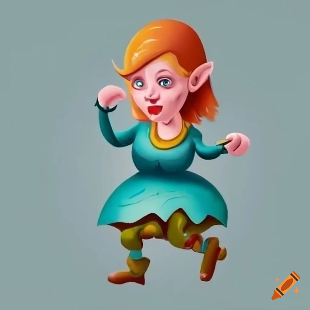 Wallpaper #avA6gJcBi4JM6agGWiFc195 Cartoon of a Dancing Dwarf Woman