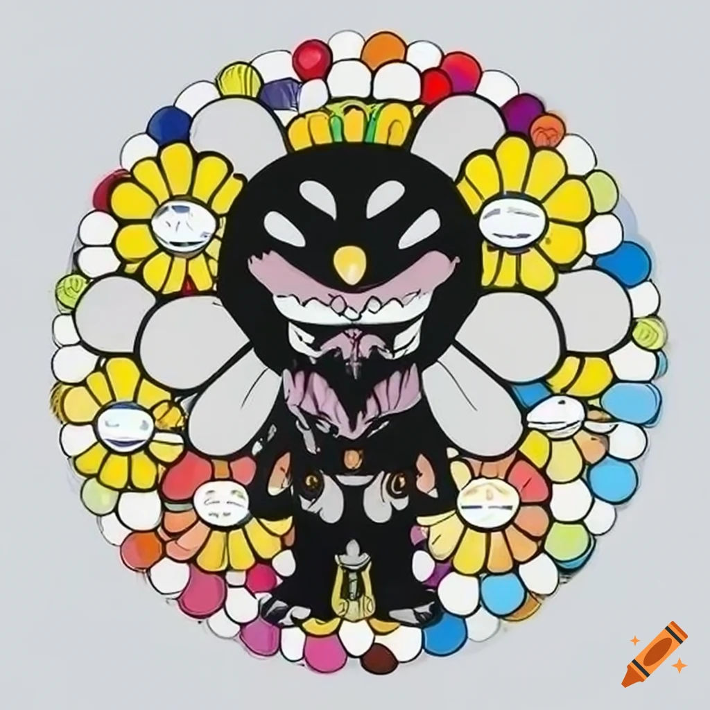 Wallpaper #-fQcOpMBKFX8bn3rG3dX267 Painting of Ghost Rider by Takashi Murakami