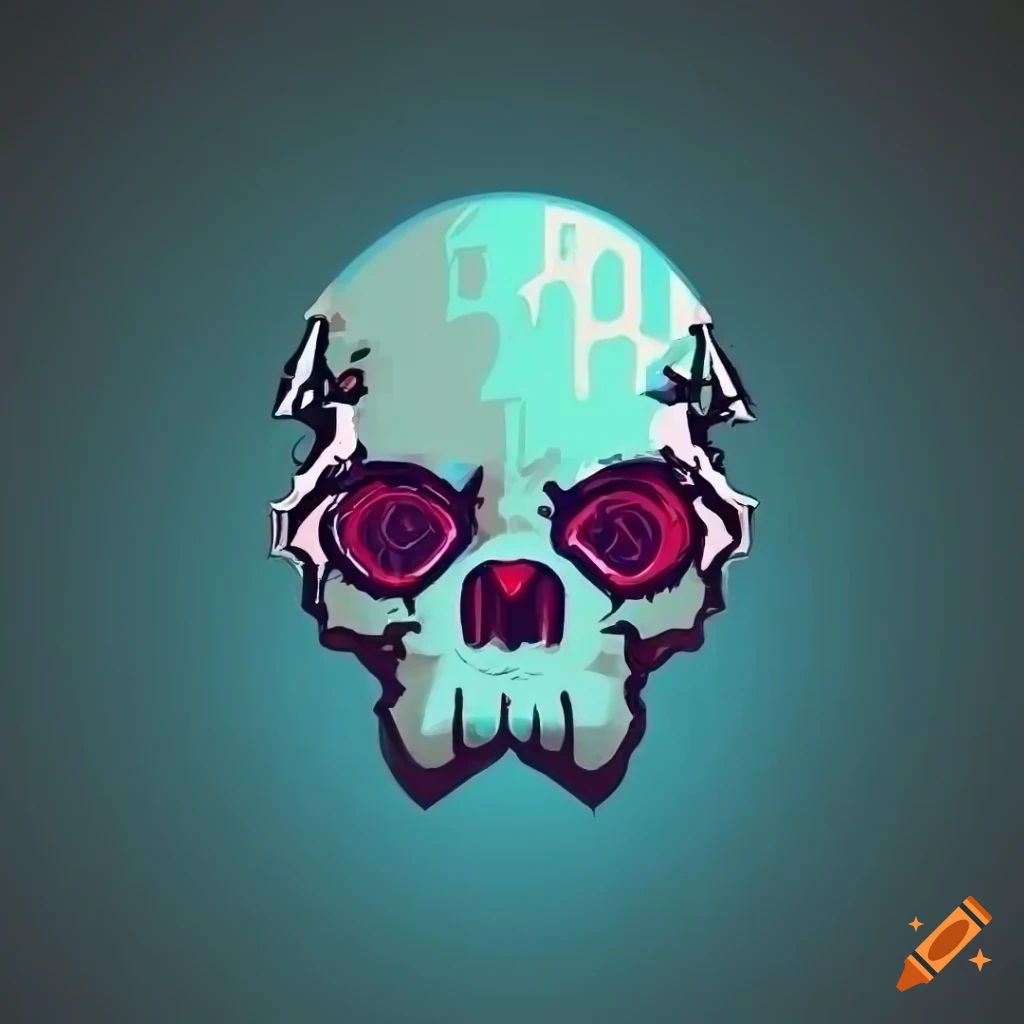 Wallpaper #shyAQJMB8JfcLg2J2fbR257 Cyberpunk Skull Logo on Craiyon