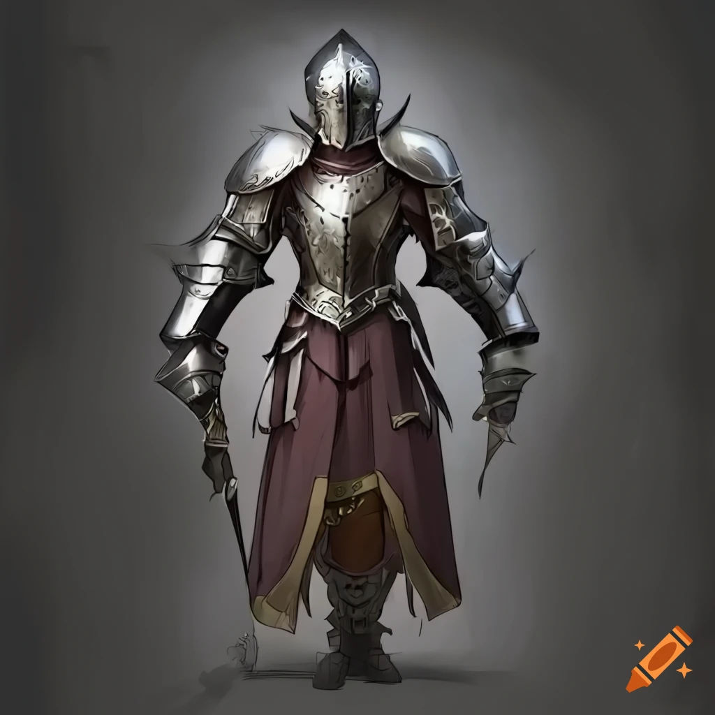 Wallpaper #8Gf49ZIBSpphPi3-5YEy94 Full Body Medieval Fantasy Armor in Anime Style on Craiyon