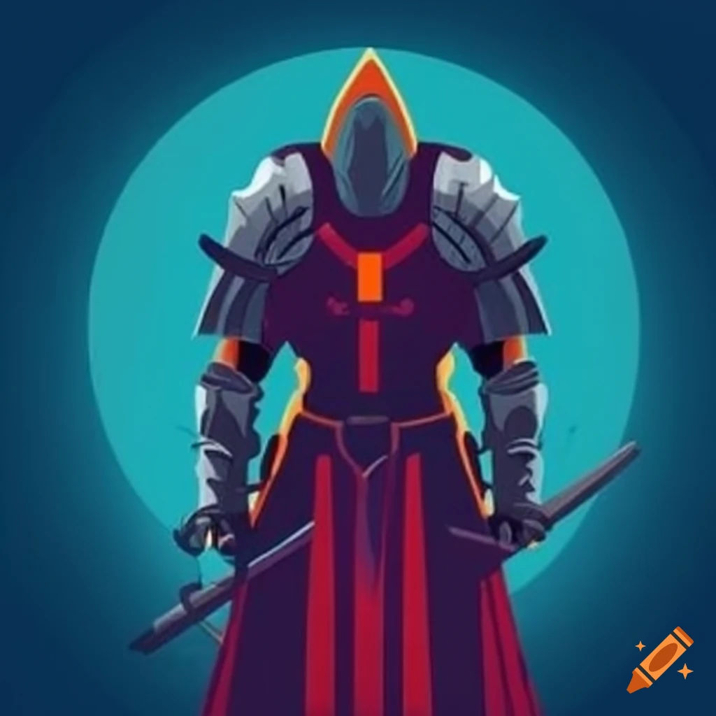 Wallpaper #pGdsAZMBSpphPi3-tqq2374 Illustration of a Raven Knight on Craiyon