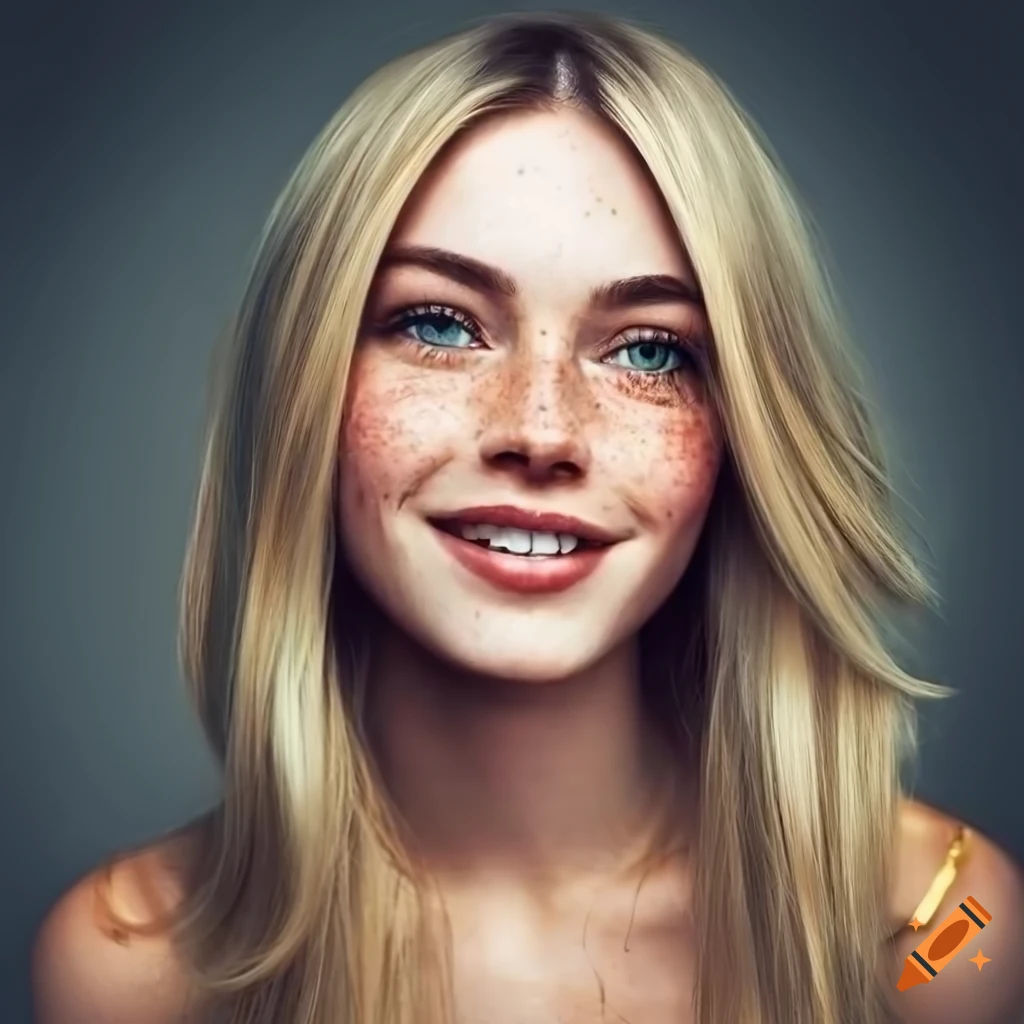 Wallpaper #zWco_ZIBSpphPi3-xppn207 High Resolution Portrait of a Beautiful Young Woman with Freckles