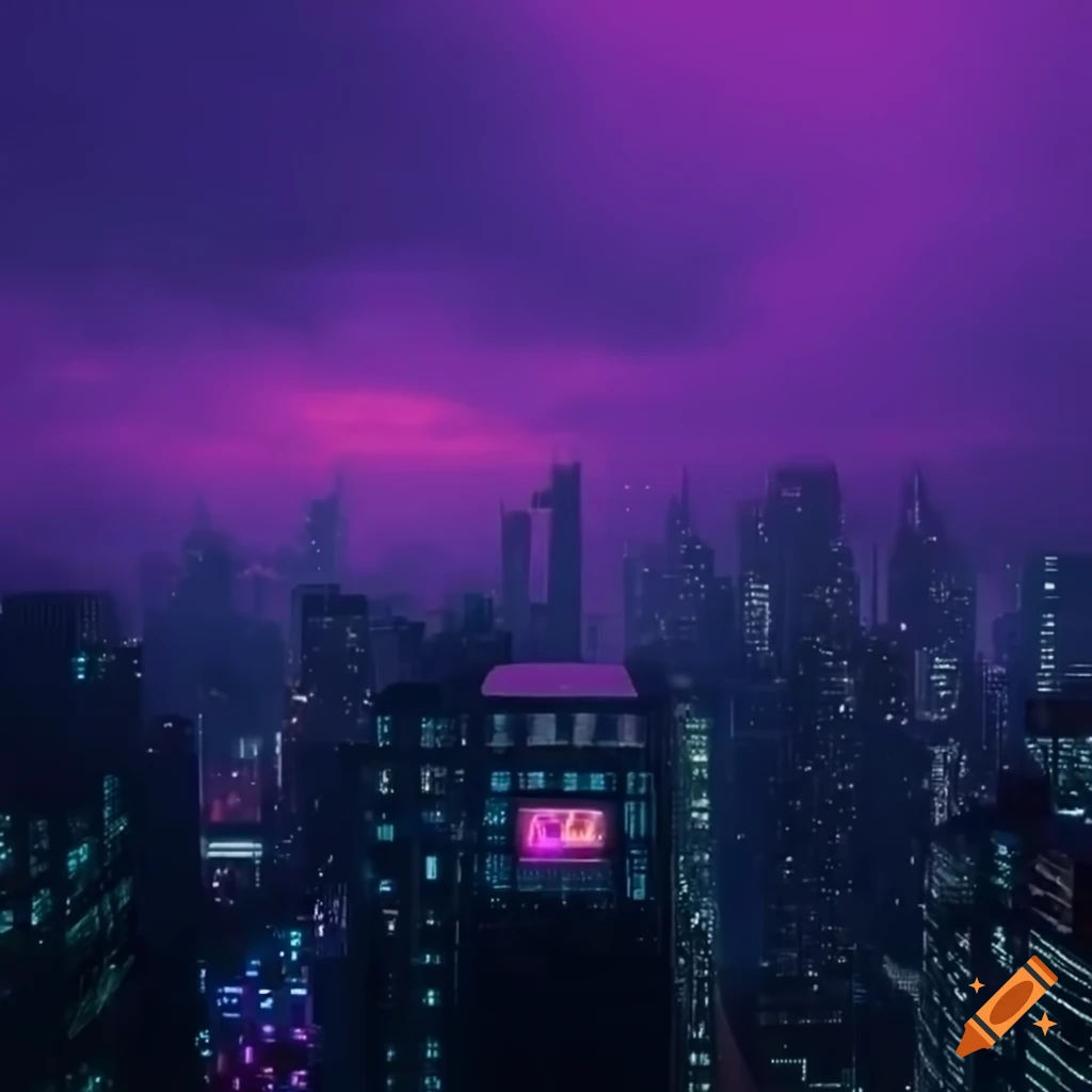 Wallpaper #aWjcHZMBSpphPi3-Yicj364 Futuristic Cyberpunk Cityscape with Skyscrapers and Flying Vehicles on